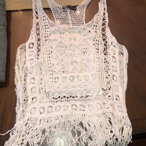 Cute lace cover up top